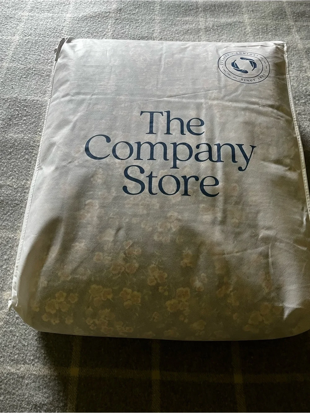The Company Store Floral Ruffle Quilt in Brick and Cream